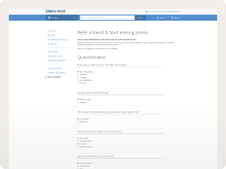 Custom referral program