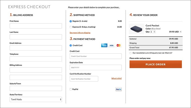 Magento One Page Checkout